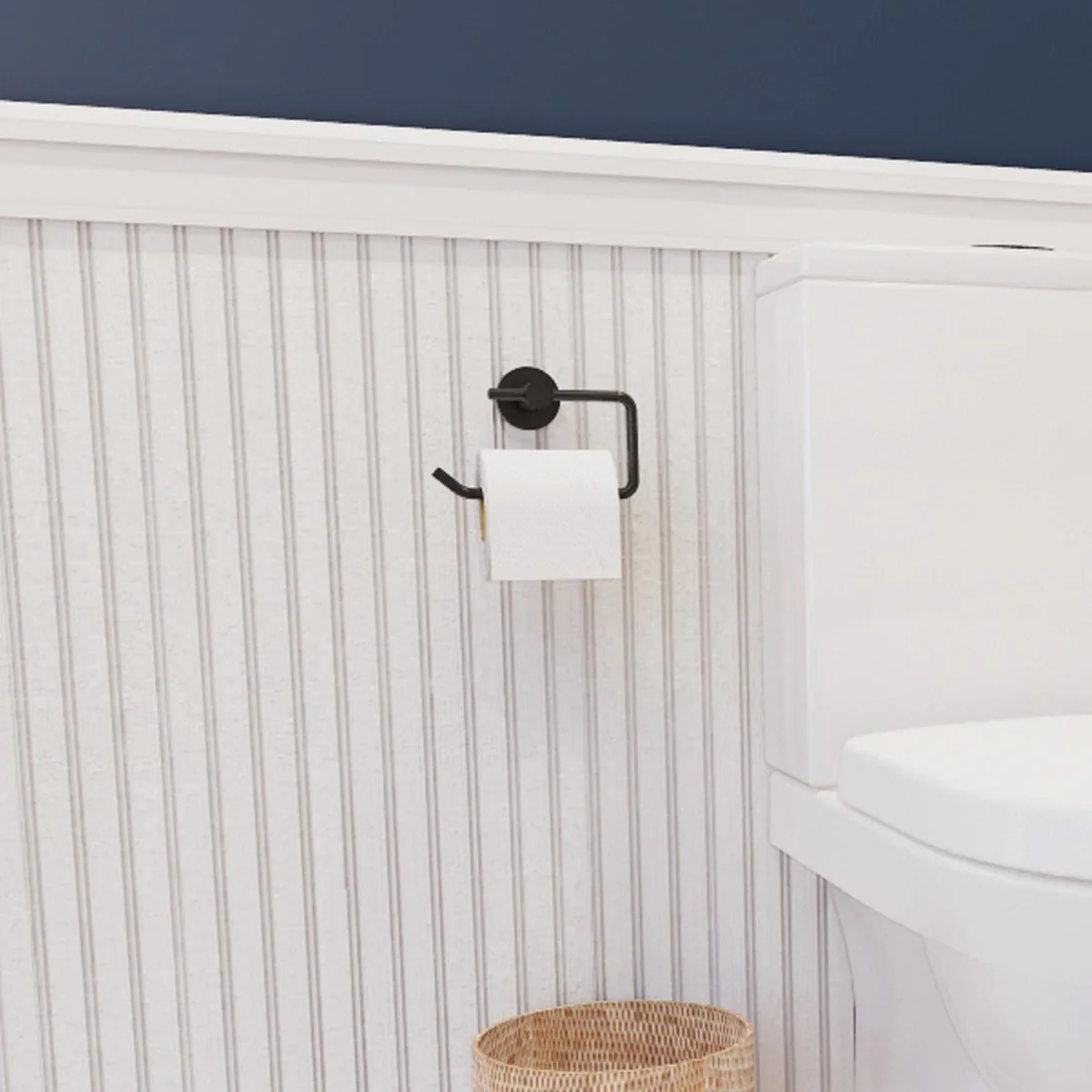 Mondella Matte Black Rococo Toilet Roll Holder - 170mm x 120mm x 70mm - Image 3