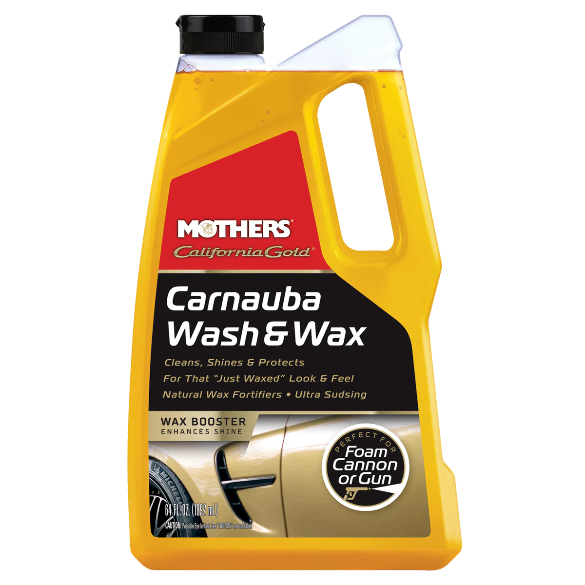 Mothers Carnauba Wash and Wax 1.89L - Clear - Washes & Waxes in One Step