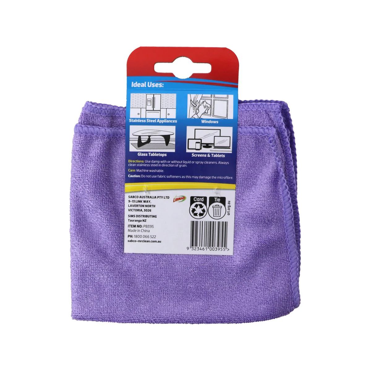Mr Clean Glass Stainless Steel Microfibre Cloth 3 Pack - 30 x 30 cm - Streak-Free Cleaning - Image 2