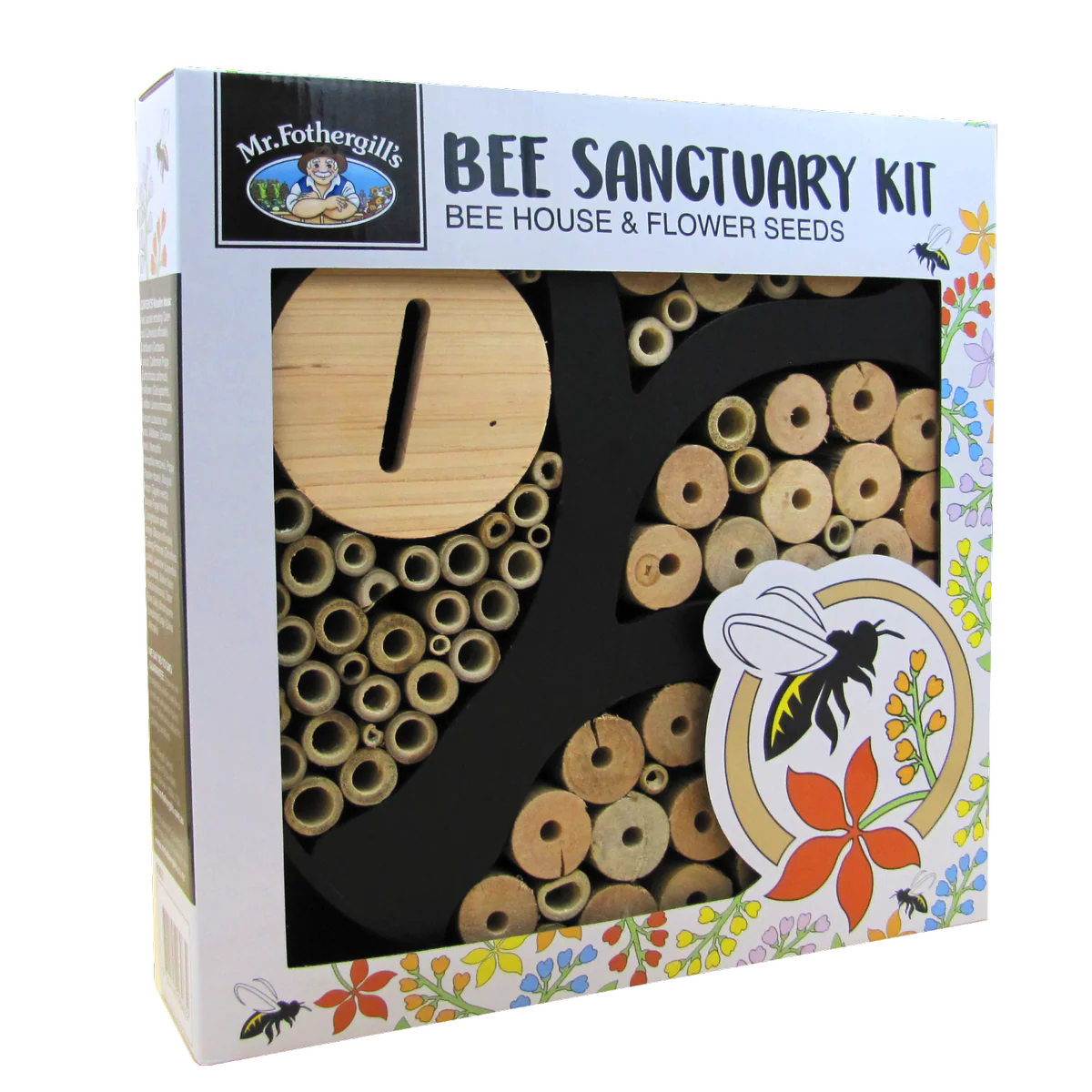 Mr Fothergill S Bee Insect Sanctuary Kit - Wooden House & Flower Seeds - 1.2kg - Image 2