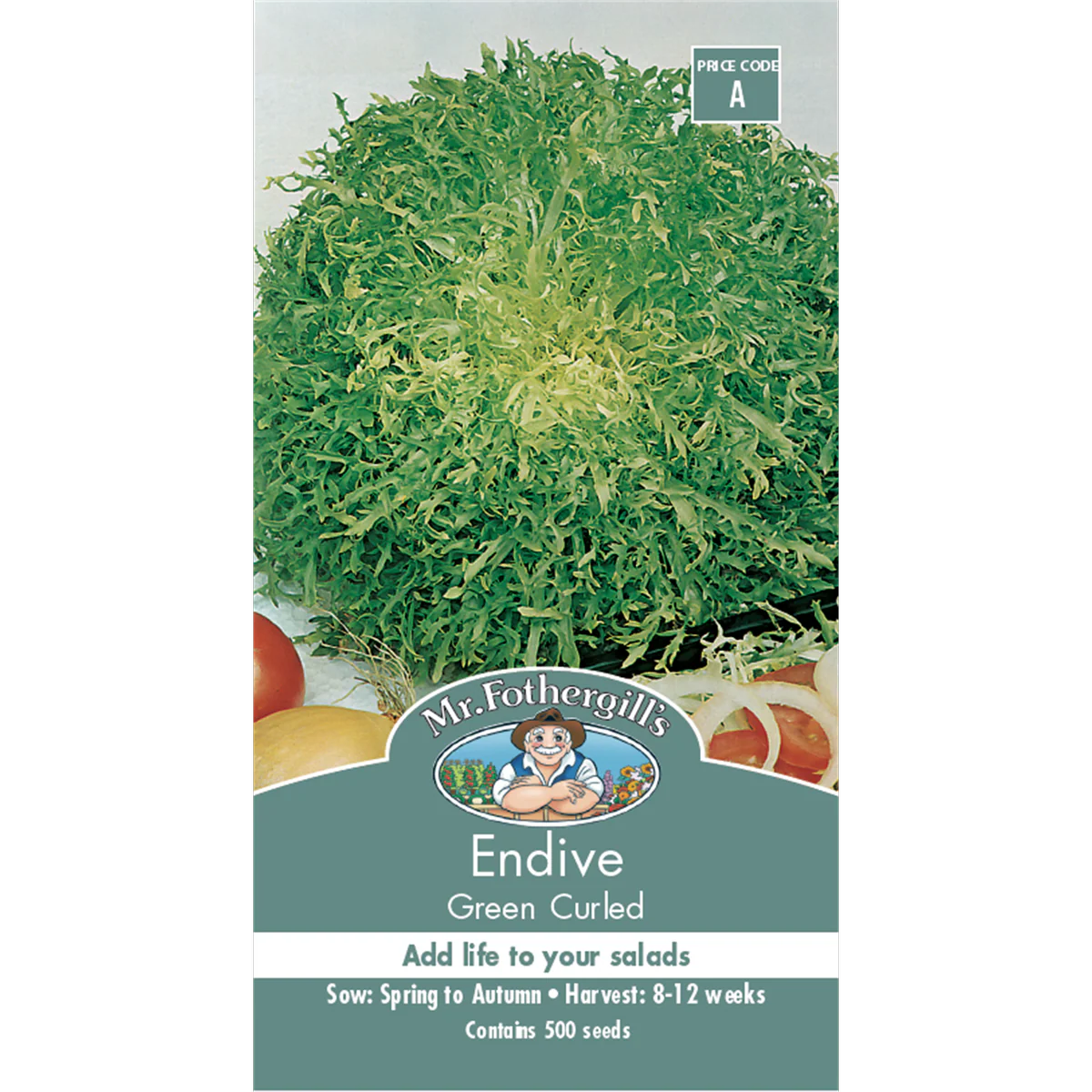 Mr Fothergill Endive Vegetable Seeds - 75mm Green - Crisp Salad Benefit