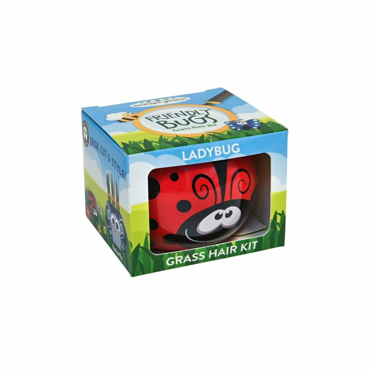 Mr Fothergill Grass Hair Ladybug Grow Kit - 60mm x 47mm x 60mm