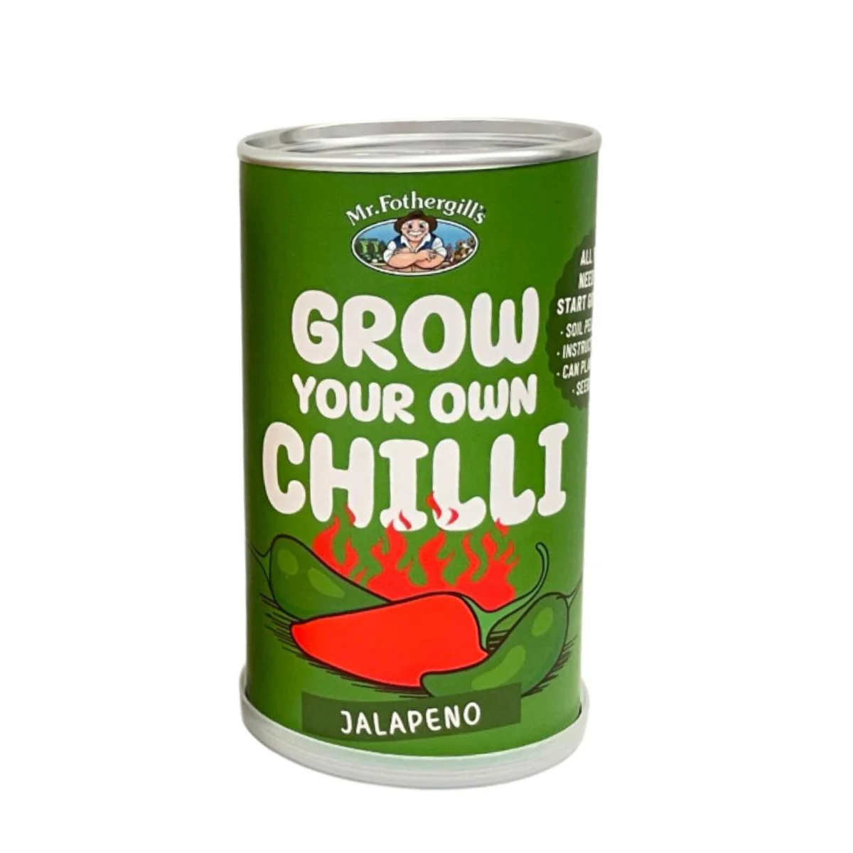 Mr Fothergill Jalapeno Chilli Can Grow Kit - 1L - Green - Indoor/Outdoor