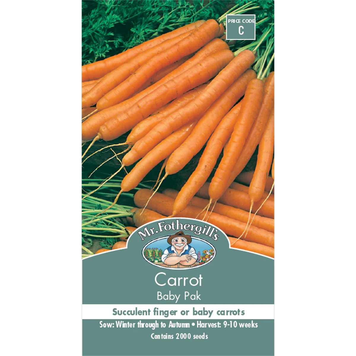Mr Fothergill S Baby Pak Carrot - 10cm - Seeds - Quick to Mature