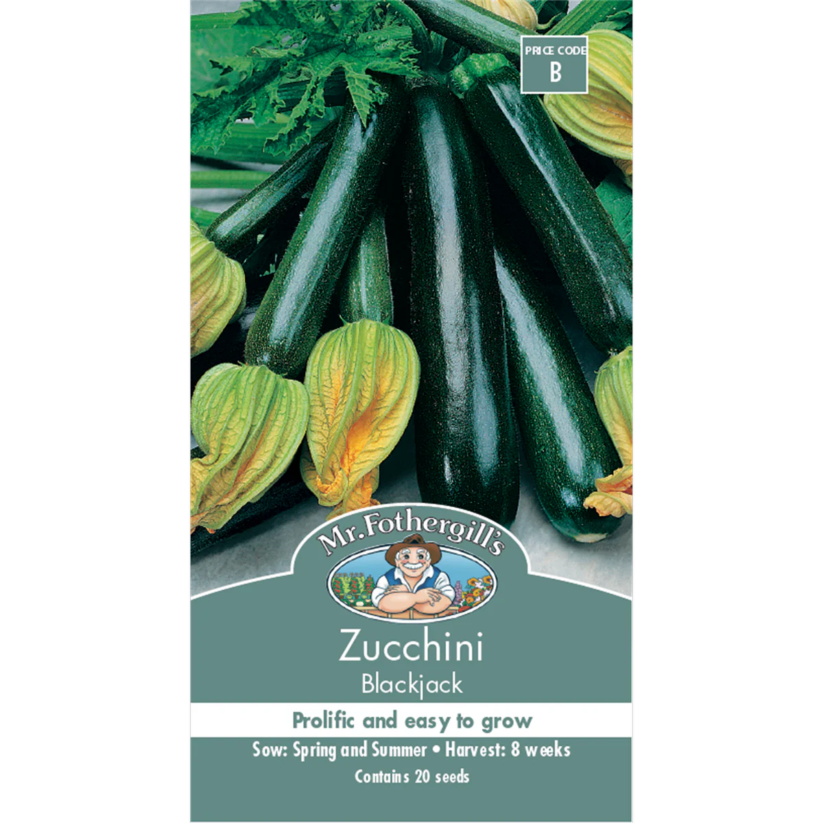 Mr Fothergill Zucchini Seeds - 15cm - Seed - Easy to Grow
