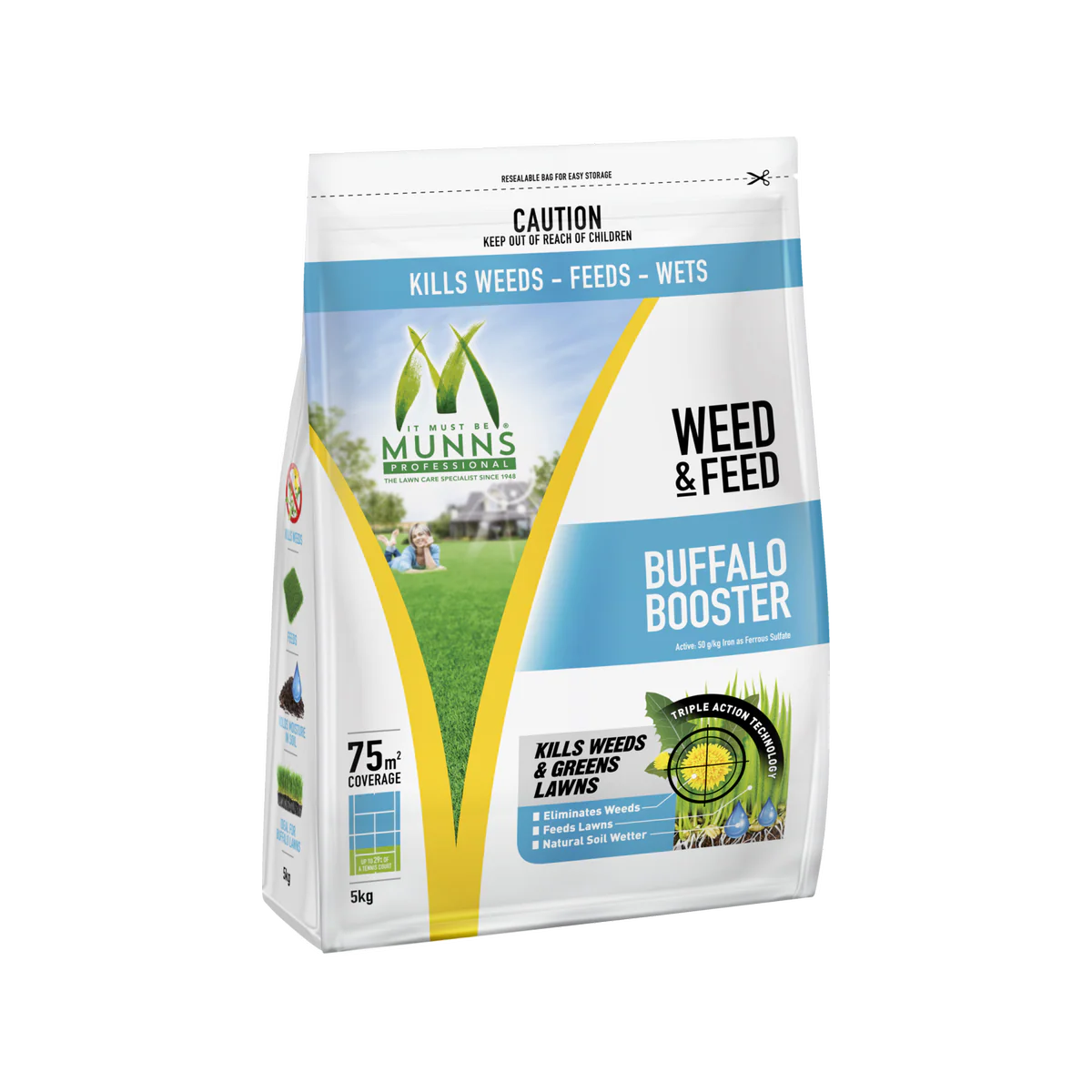 Munns Professional Weed & Feed - 5kg - Granules - Lawn Care