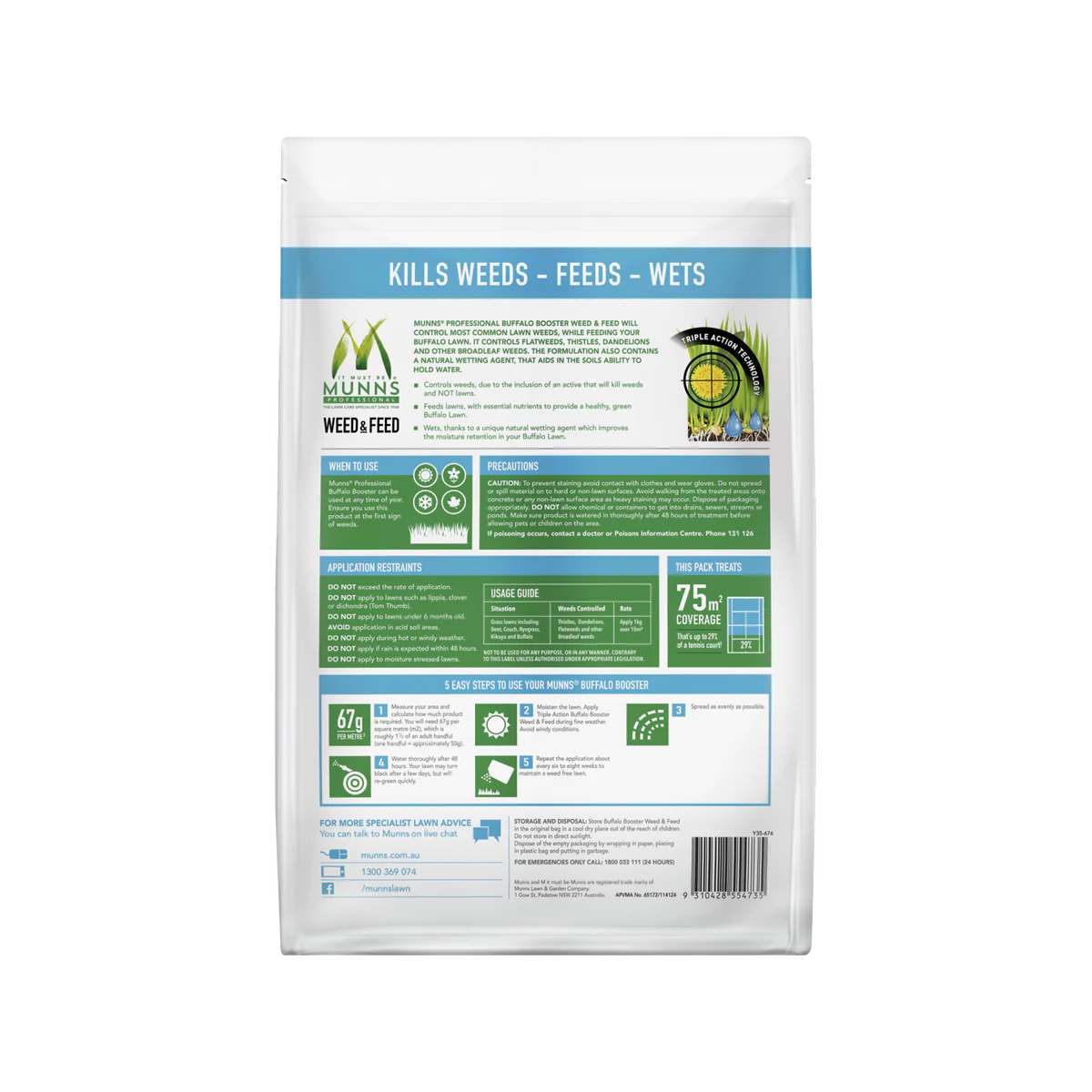Munns Professional Weed & Feed - 5kg - Granules - Lawn Care - Image 3