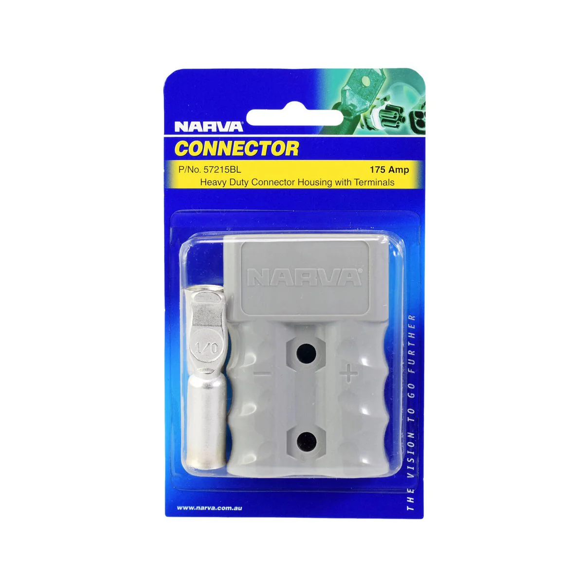 Narva 175A Heavy Duty Connector Housing - Grey - 1 Pack - Copper Terminals - Image 2