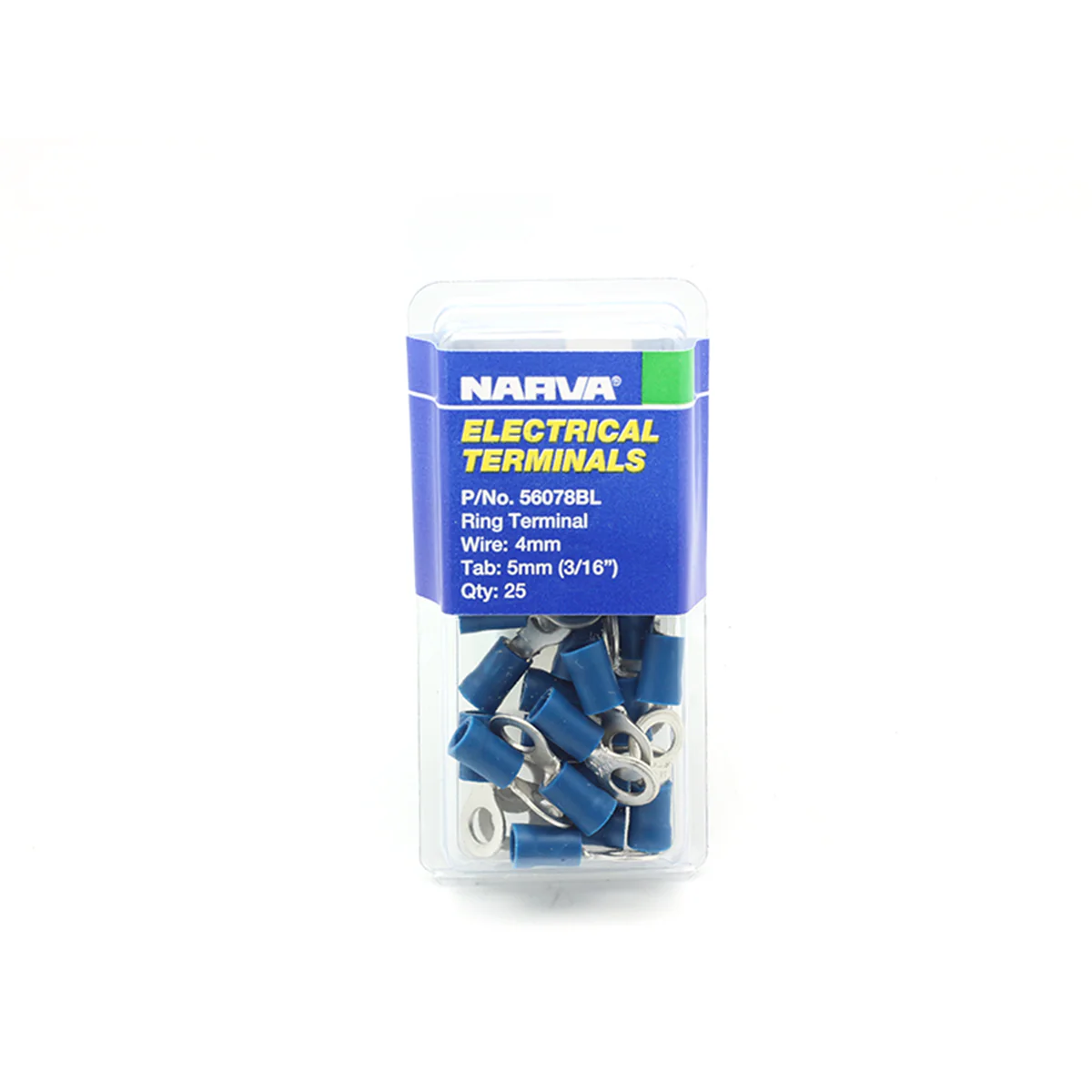 Narva Blue Flared Vinyl Insulated Ring Terminal 4mm 5mm 25 Pack