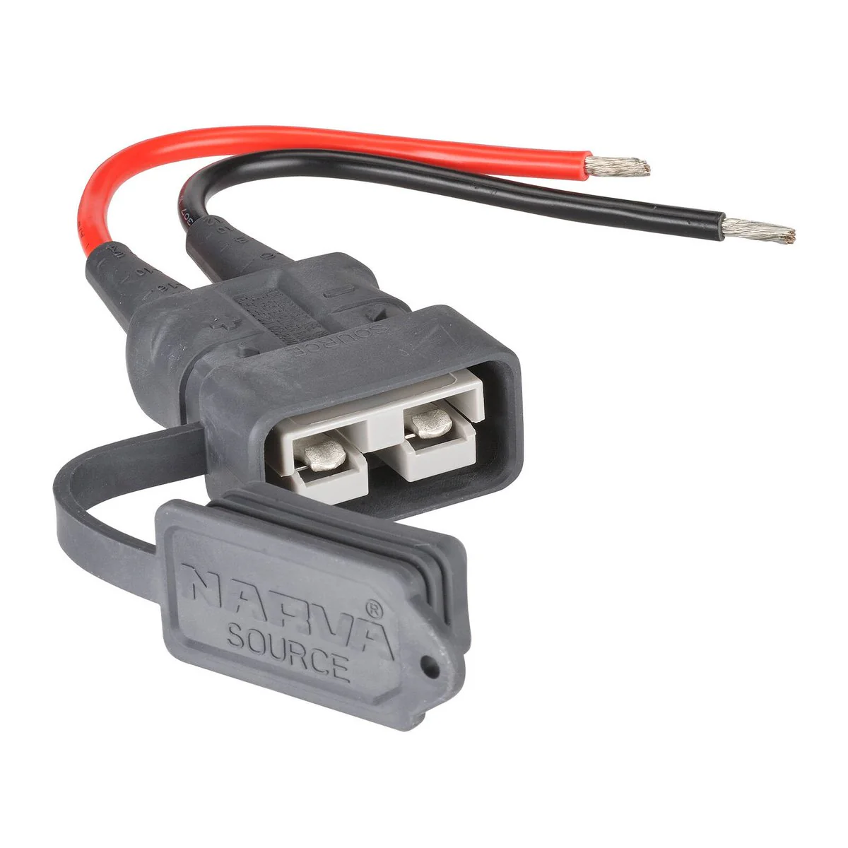 Narva Grey Weatherproof Source Cover - 50A Heavy Duty Connector - IP64 - 155mm x 30mm x 90mm - Image 2