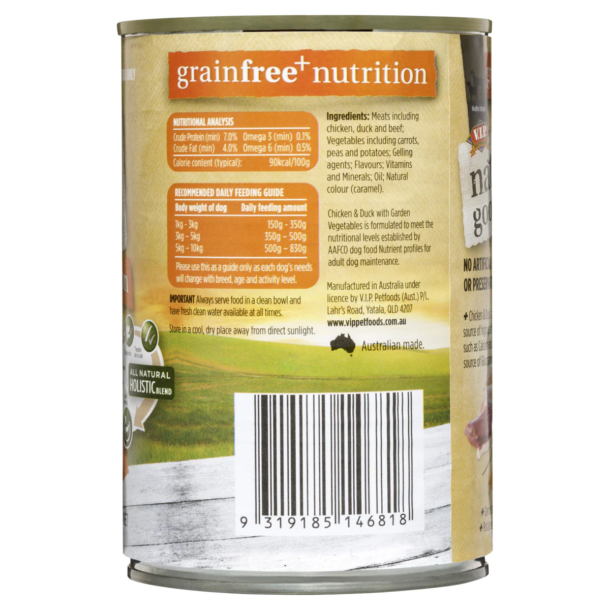 Natures Goodness Chicken Duck Garden Vegetables Wet Dog Food 400g - 12 Pack - Grain Free - Image 2