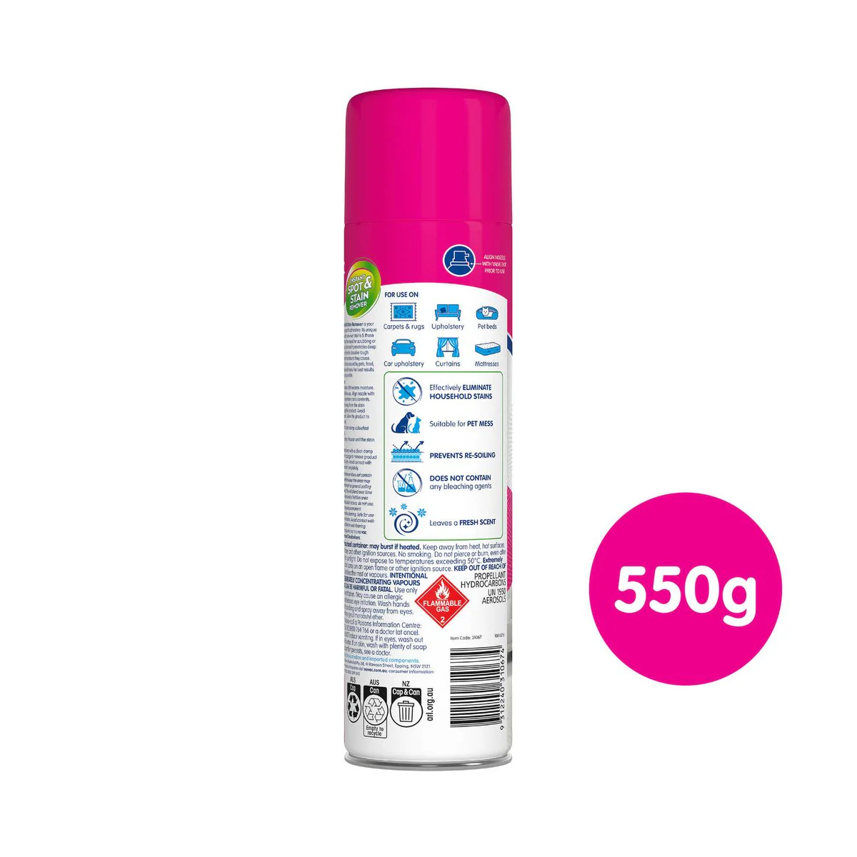 No Vac Instant Spot and Stain Remover - 550g - Tackles Wet & Dry Stains - Image 2