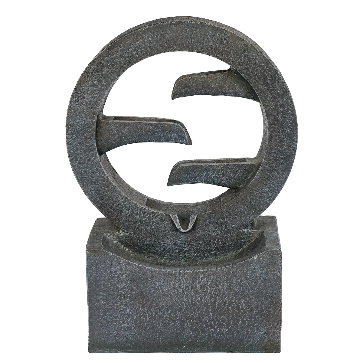 Northcote Pottery Symphonic Circles Water Feature - 34 x 17 x 48cm - Indoor/Outdoor - Easy Installation - Integrated Lighting