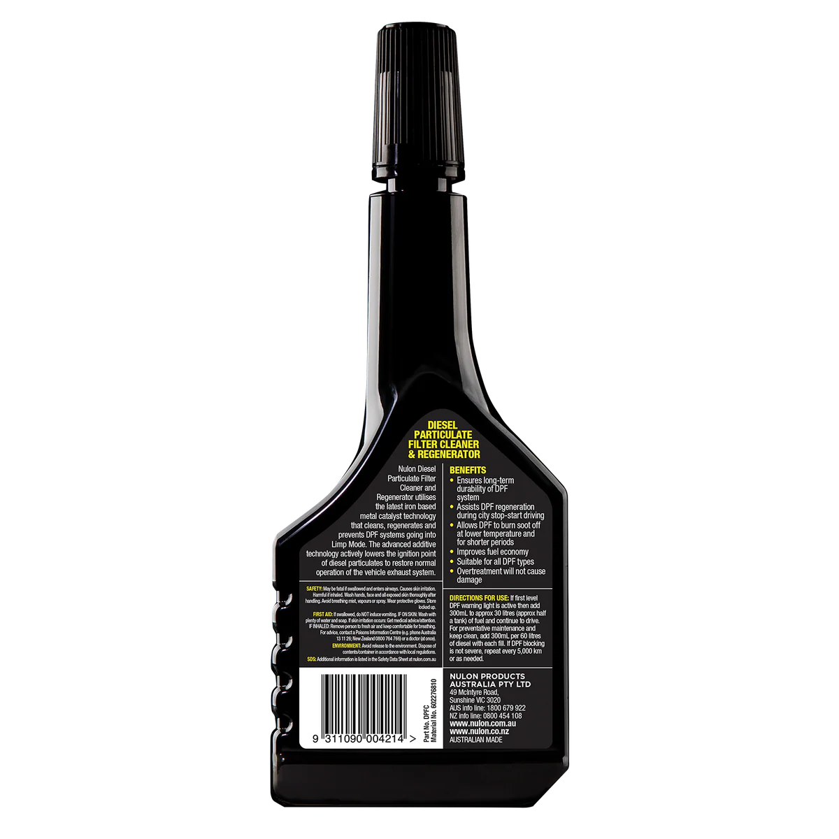 Nulon DPF Cleaner and Regenerator - 300ml - Iron-Based Catalyst - Reduces Maintenance - Image 2