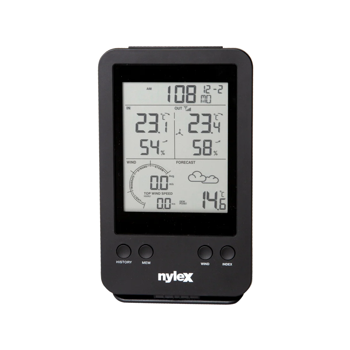 Nylex Digital Weather Station Plus - Indoor Outdoor Monitor - 140mm x 135mm x 260mm - Image 2