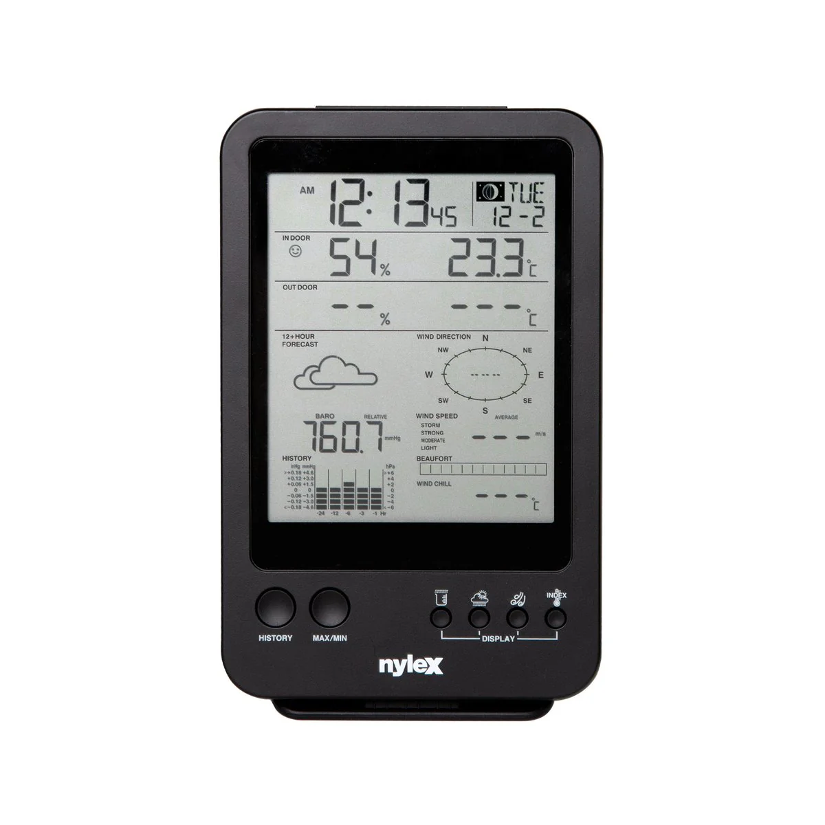 Nylex Digital Weather Station Pro - Indoor Outdoor Monitor - 150mm x 280mm x 385mm - Image 2
