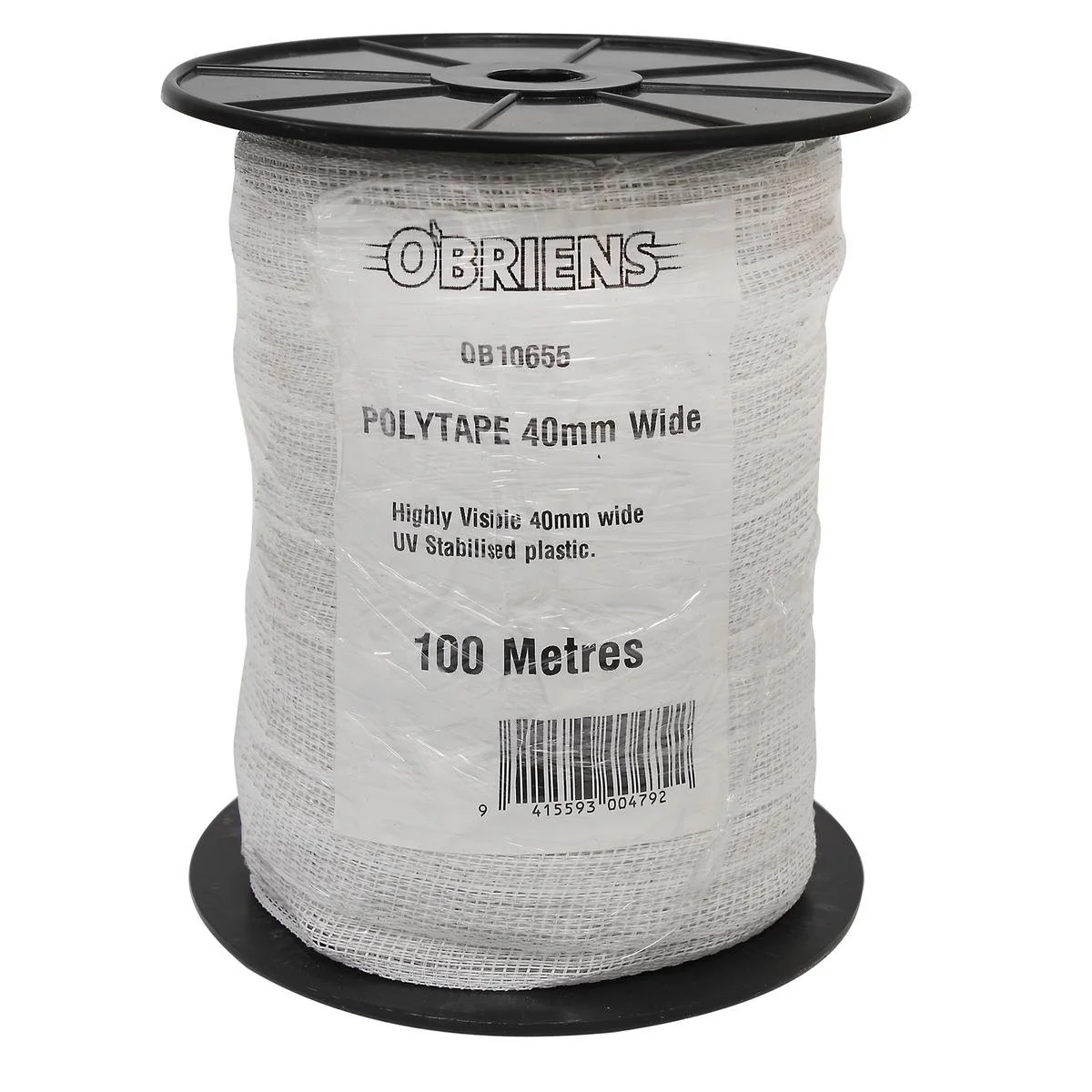 O Briens Electric Fencing Polytape 100m x 40mm - UV Stabilised Plastic