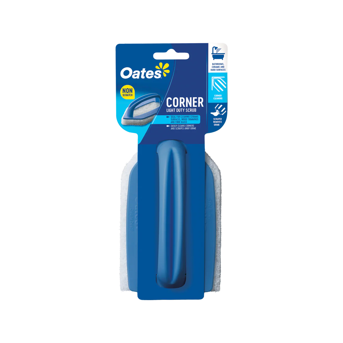 Oates Premium Light Duty Corner Scrubber - 160mm x 20mm x 95mm - Plastic