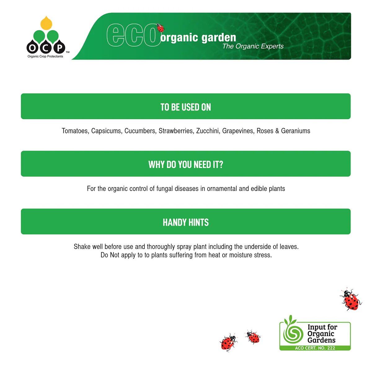 OCP Eco Fungicide - 750ml - Ready To Use - Safe For Edibles - Image 2
