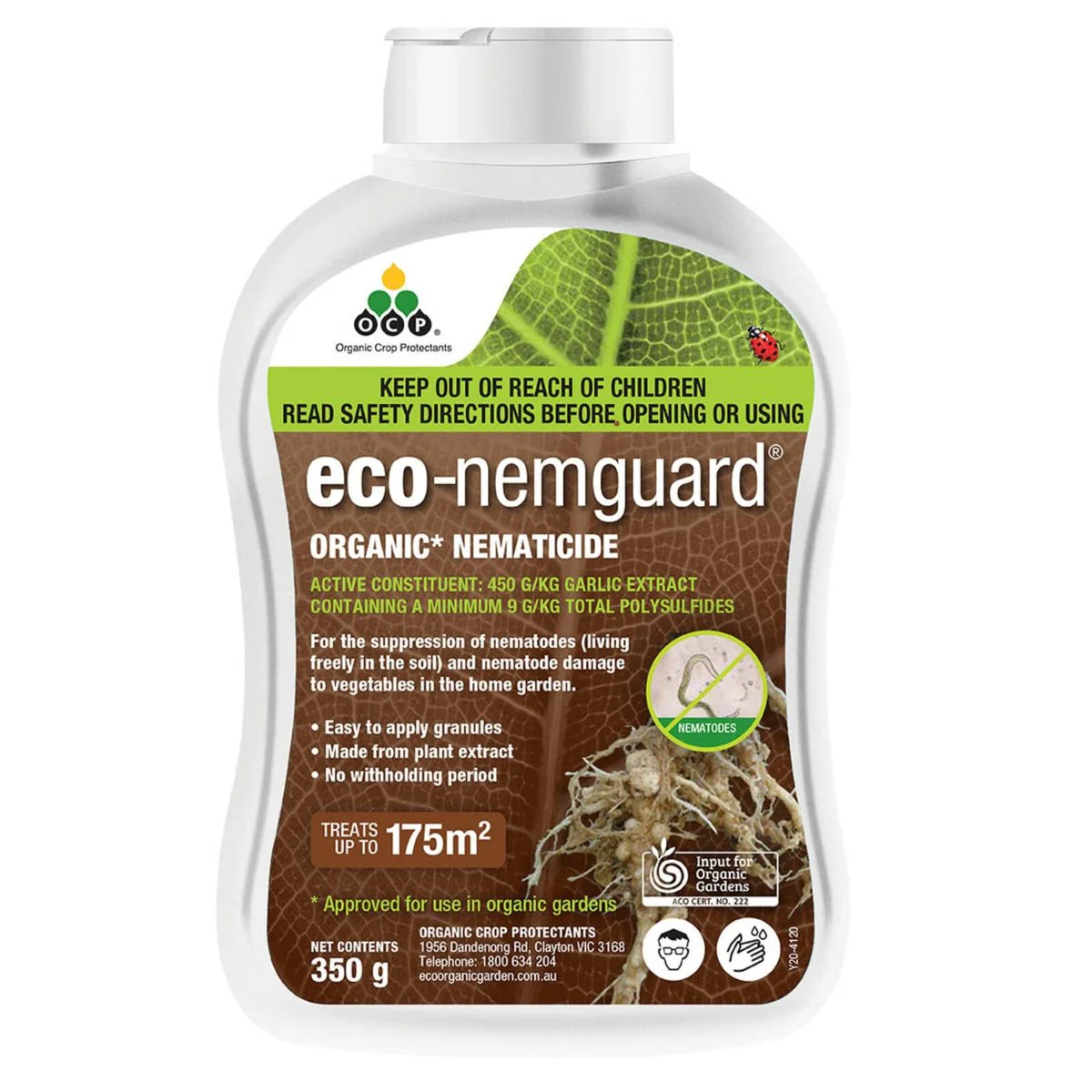 Ocp Eco Nemguard Organic Nematicide 350g - Granular Nematode Treatment
