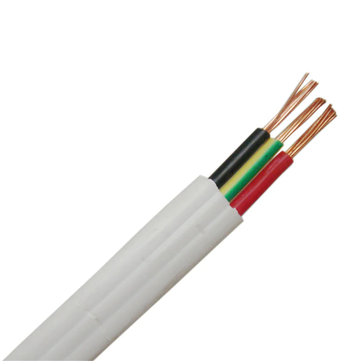 Olex 4mm Stranded 2 Core and Earth Flat Electrical Cable - 100m - White