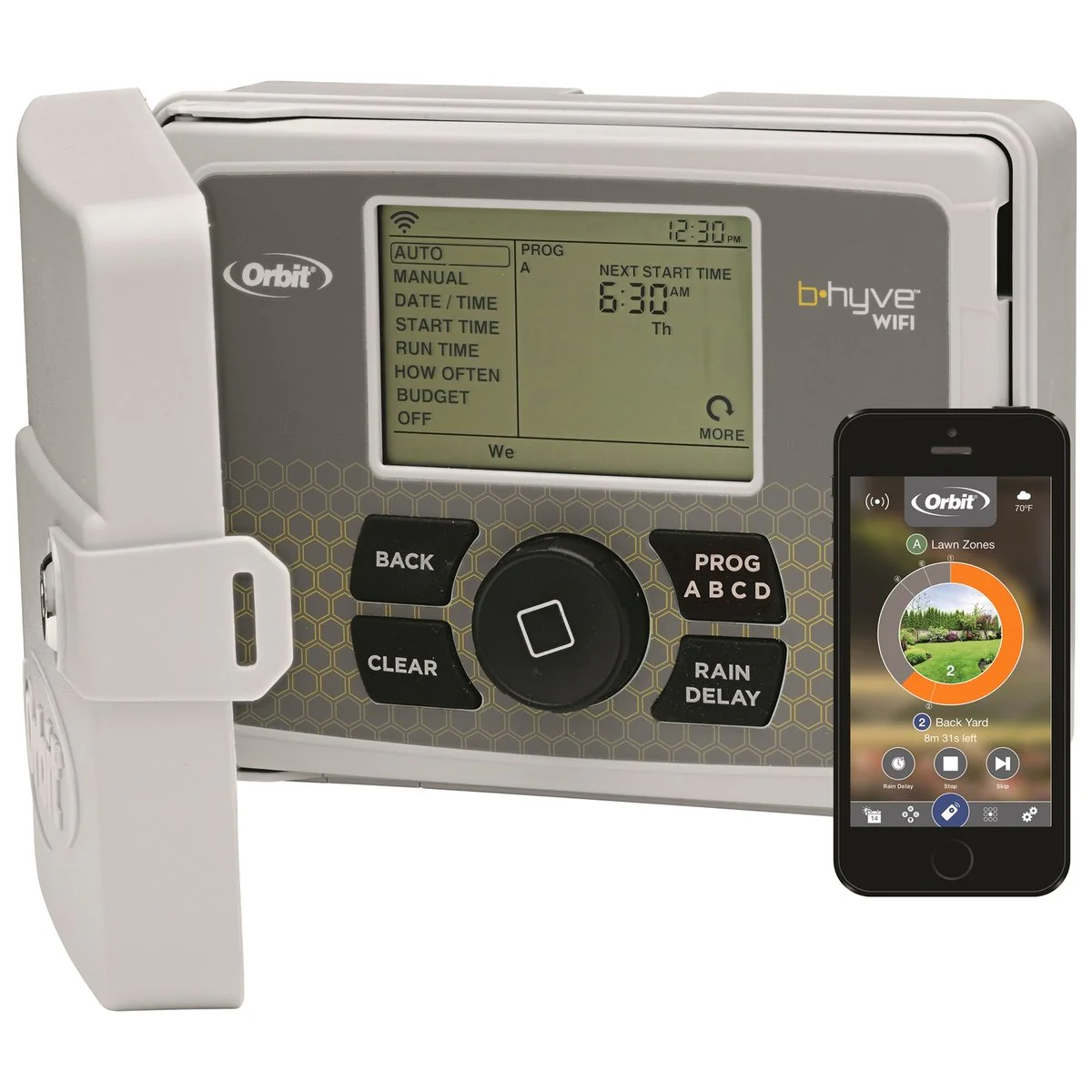 Orbit B-Hyve Irrigation Controller - 6 Station - Plastic - Wi-Fi Enabled - Image 2