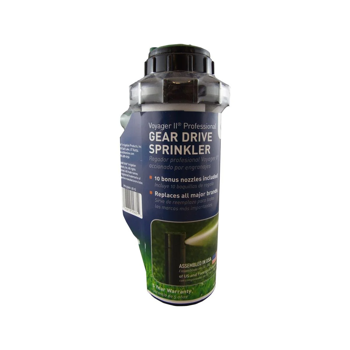 Orbit Voyager II Gear Drive Sprinkler - 55661 - 7 to 15m Coverage - Black