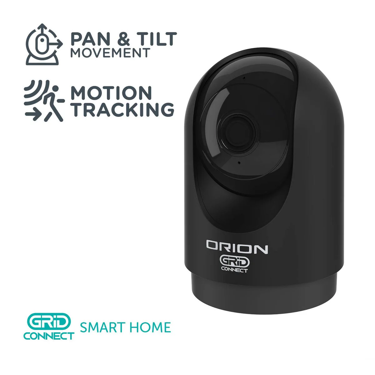 Orion Grid Connect Black Smart 4MP Indoor Security Camera - 2560 x 1440p - Pan and Tilt - Image 4