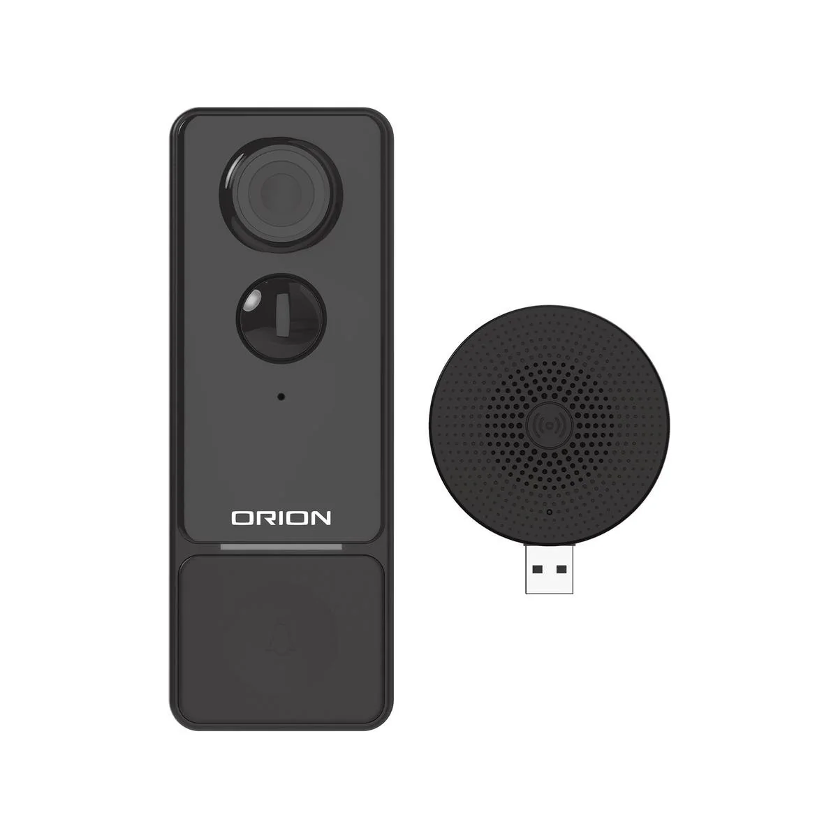 Orion Grid Connect Smart Rechargeable Video Doorbell Camera - 2K HD - Two-Way Audio - Motion Detection - IP65 Weather Resistant