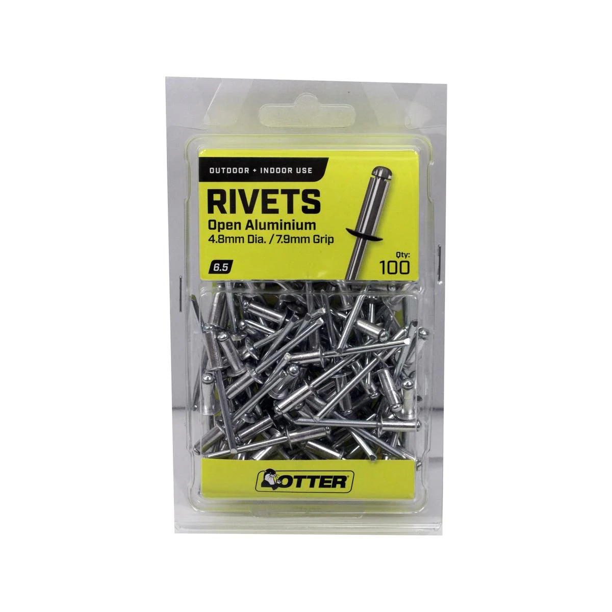 Otter 4 Aluminium Blind Rivets - 8 x 7.9mm - 100 Pack - Versatile for DIY