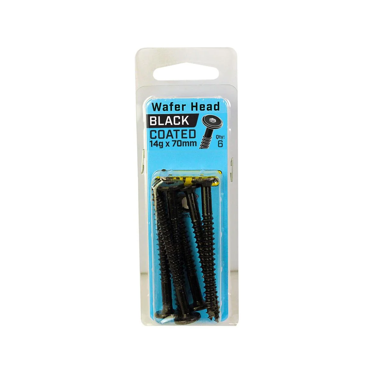 Otter Black Wafer Screws - 14 x 70mm - Box of 6 - Self-Drilling