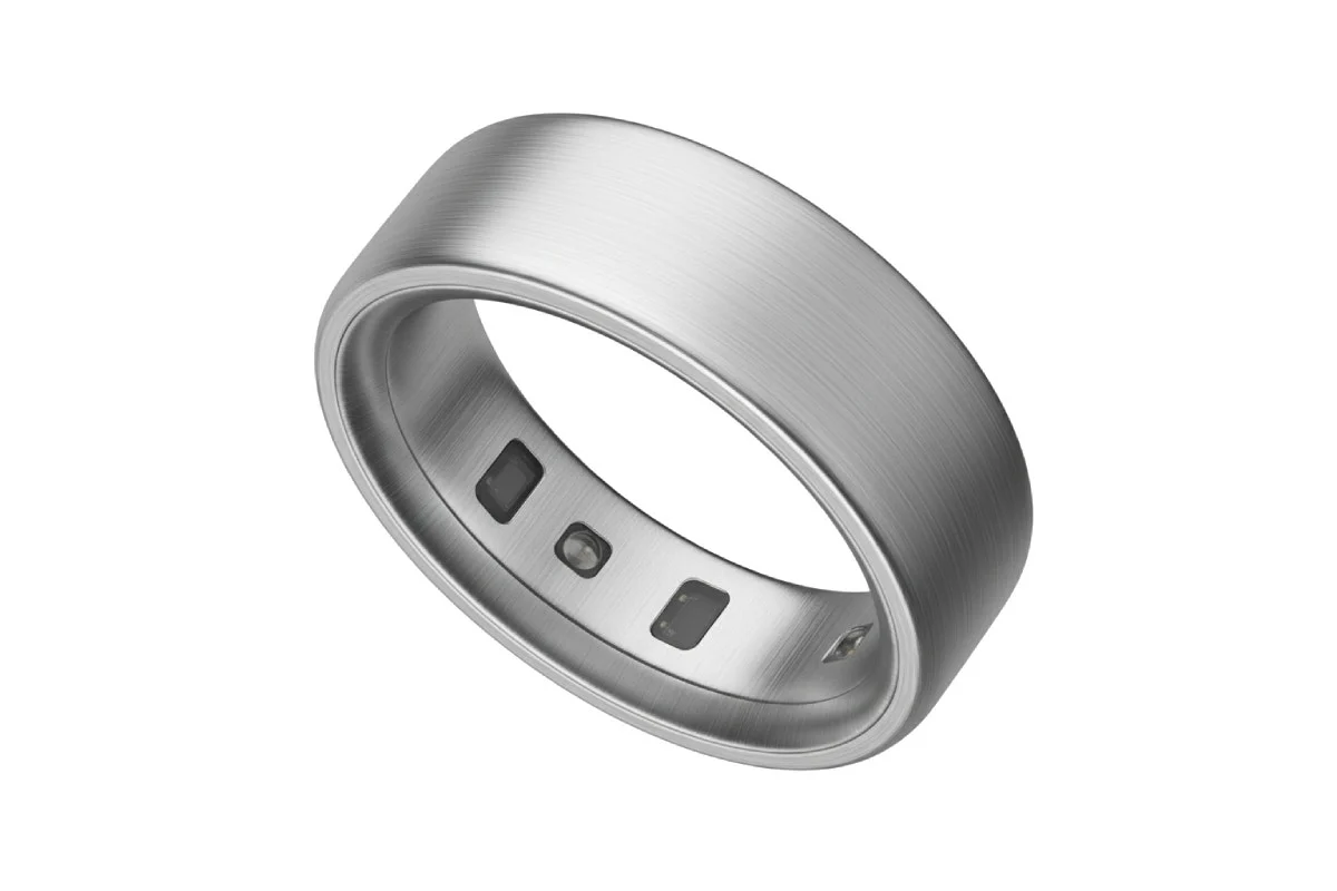 Oura Ring 4 Wellness Tracker - Brushed Silver, Size 6, Titanium Design