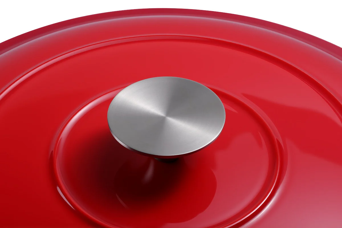Ovela 5.6L Red Cast Iron Casserole for Hearty Family Meals - Image 11