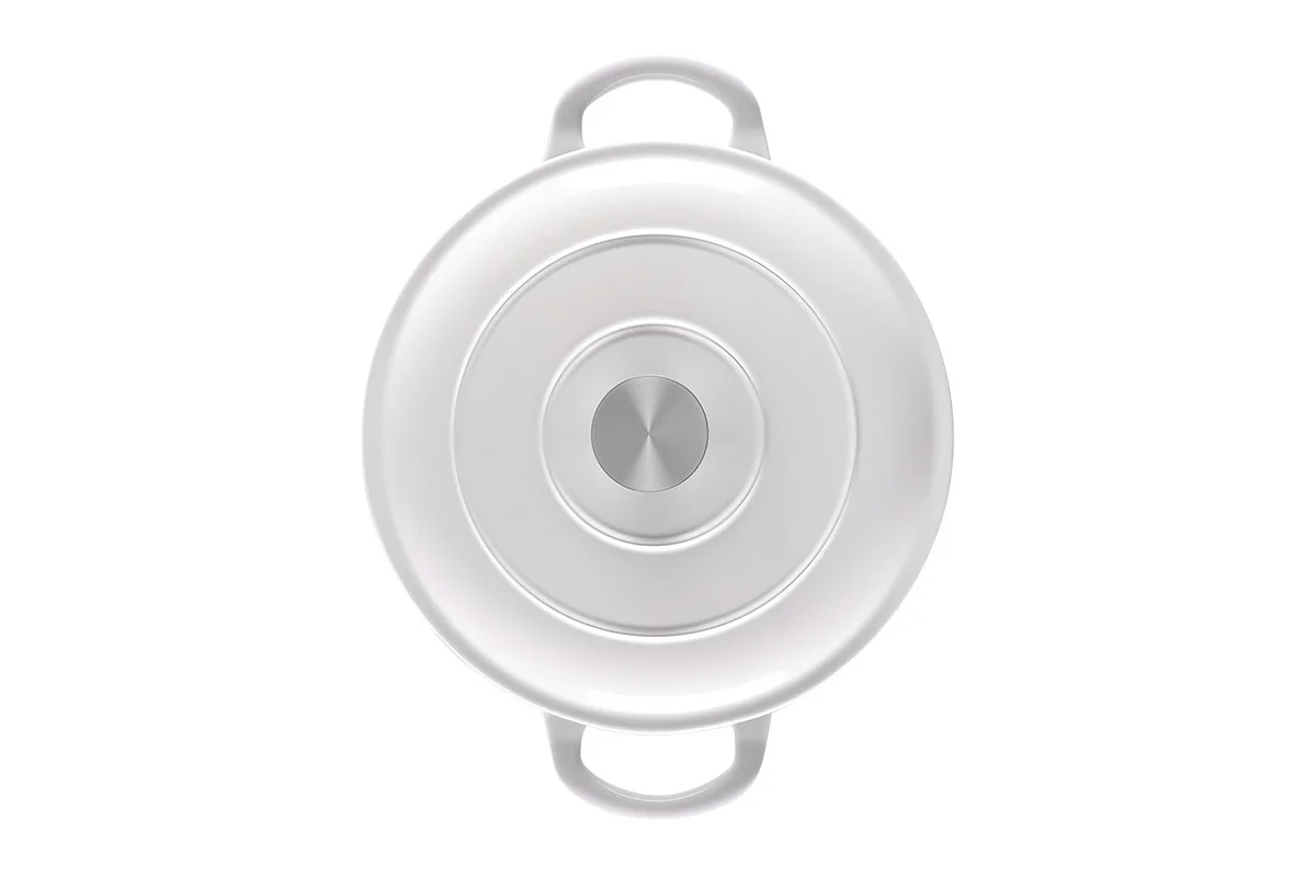 Ovela 5.6L White Cast Iron Round Casserole for Hearty Family Meals - Image 9