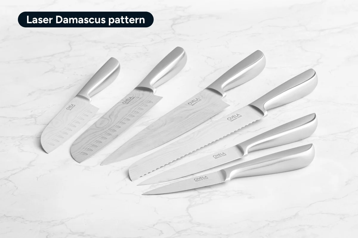 Ovela 7-Piece Japanese Steel Knife Set with Magnetic Block - Image 8