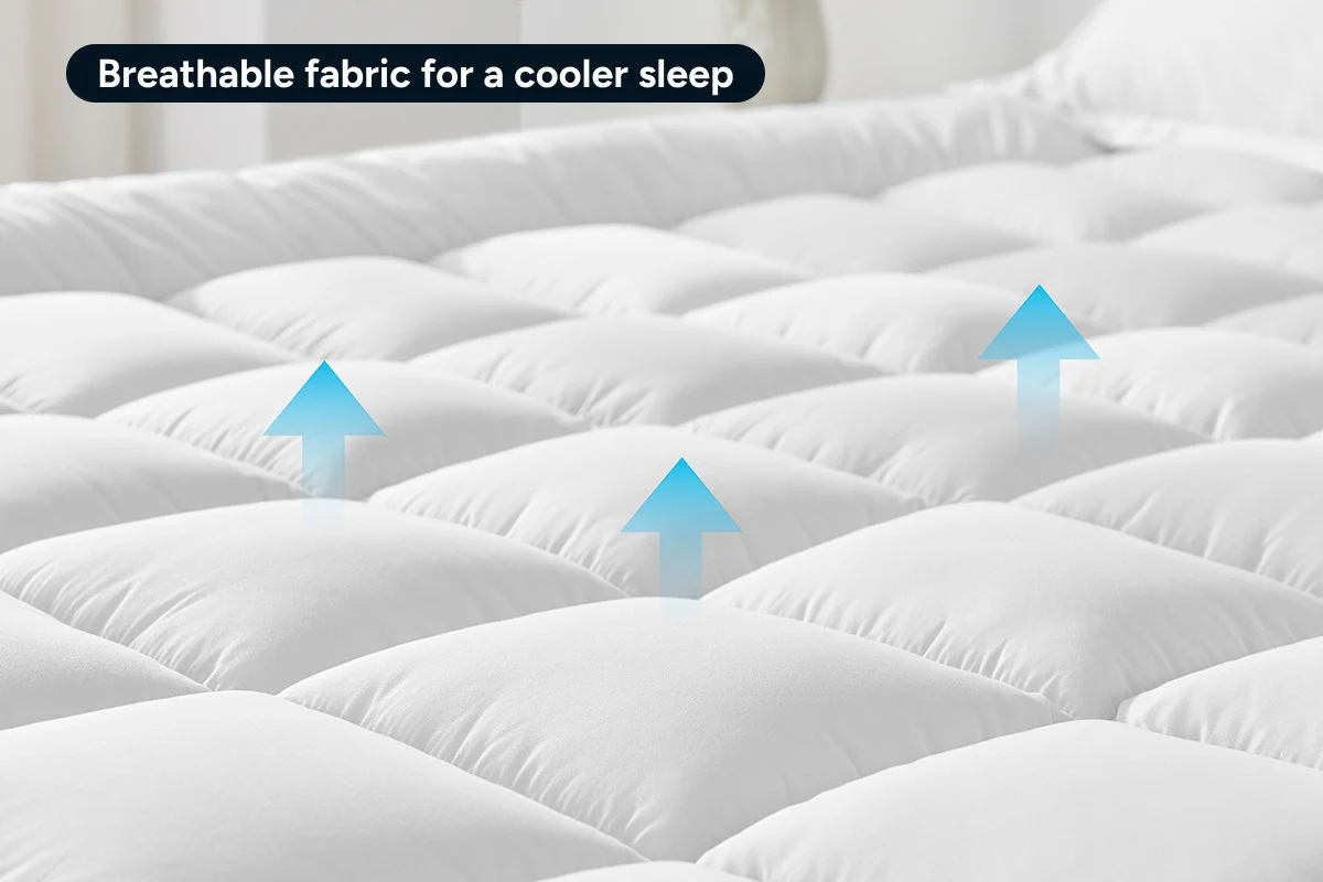 Ovela Bamboo Pillowtop Mattress Topper - Double Size Comfort Upgrade - Image 4