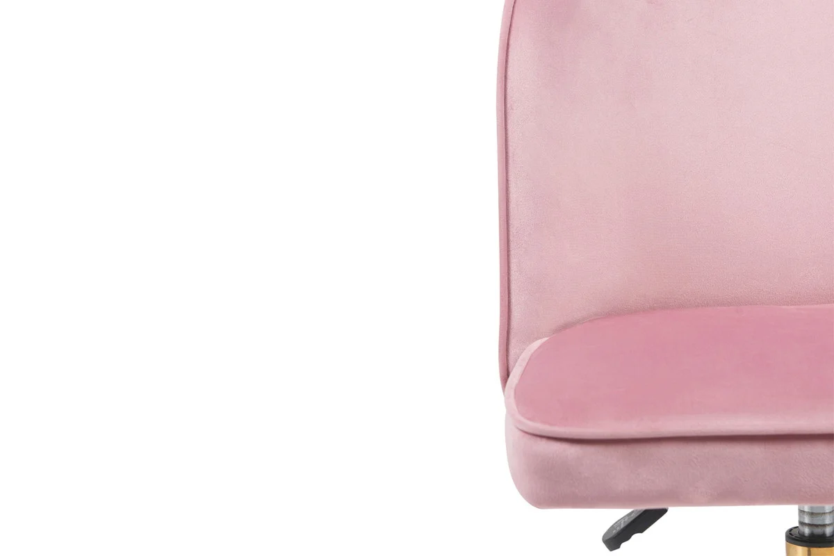 Ovela Monty Velvet Office Chair in Blush - Stylish & Adjustable Comfort - Image 12