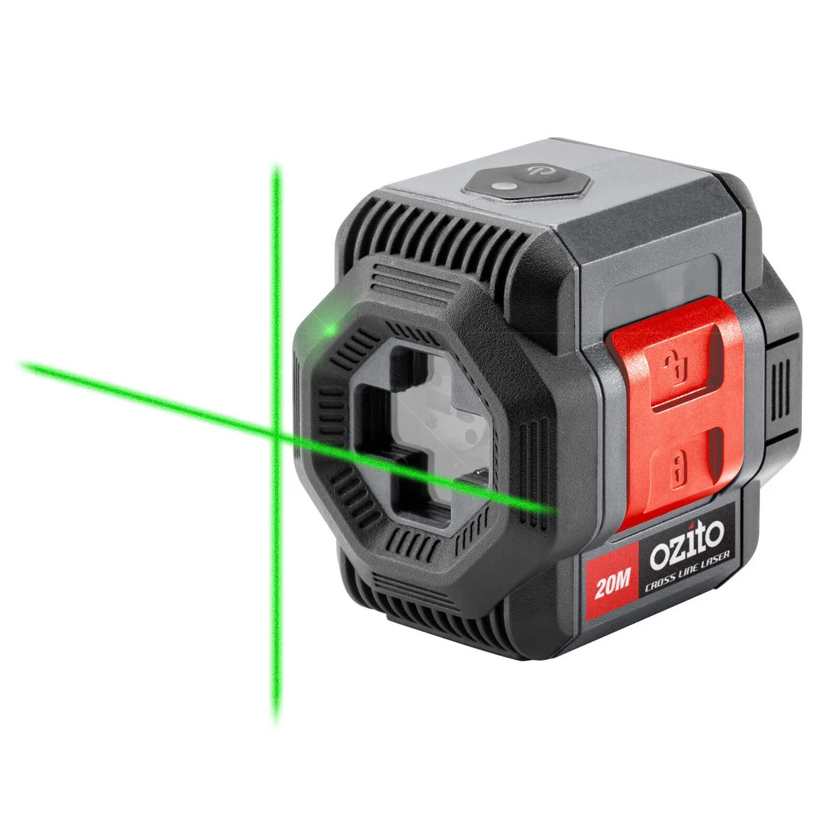 Ozito 20m Green Cross Line Laser LCL 20G - Auto Levelling - Adjustable Clamp - Image 2