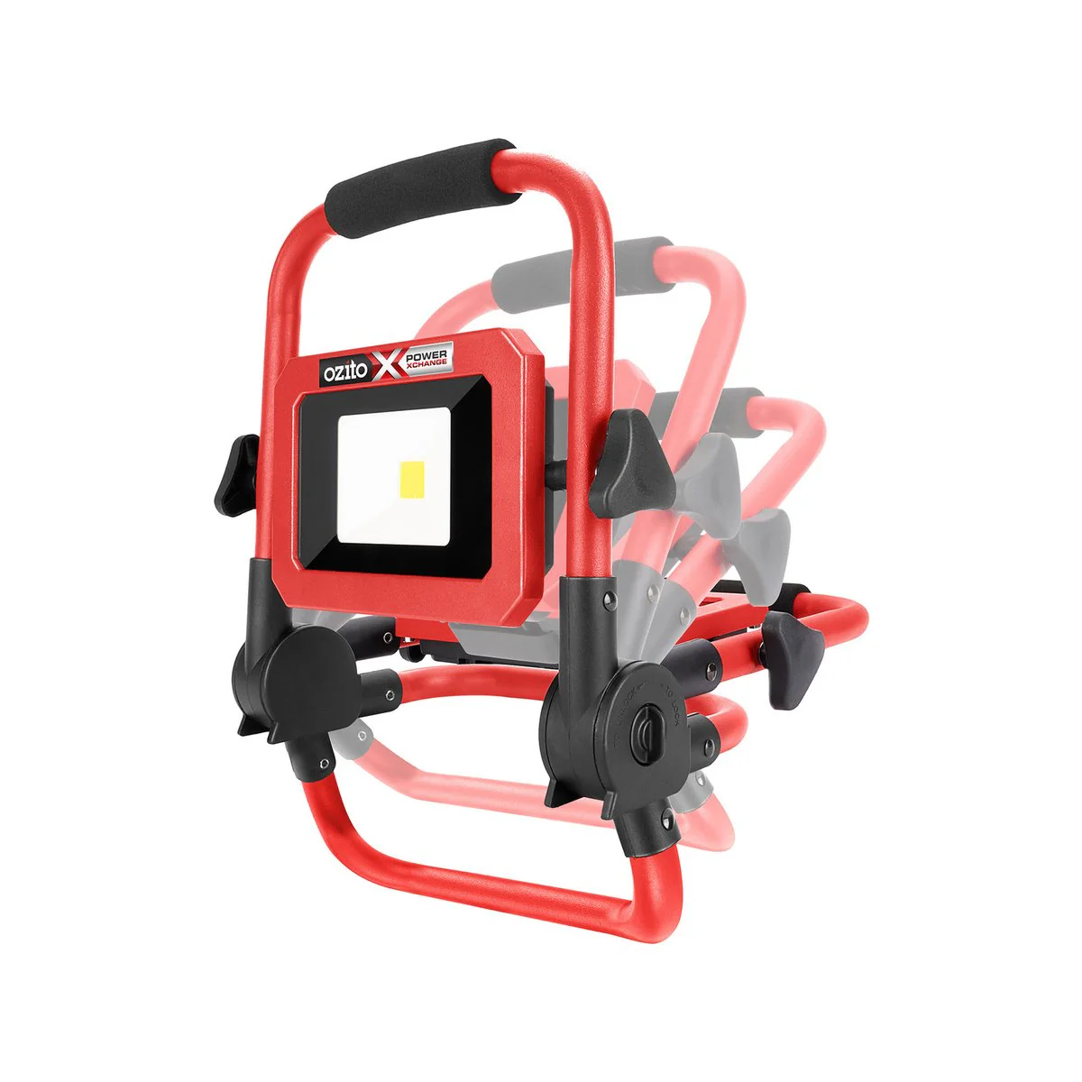 Ozito PXC 18V Cordless LED Worklight Skin Only - 2000 Lumens - Red/Black/Silver - Image 4