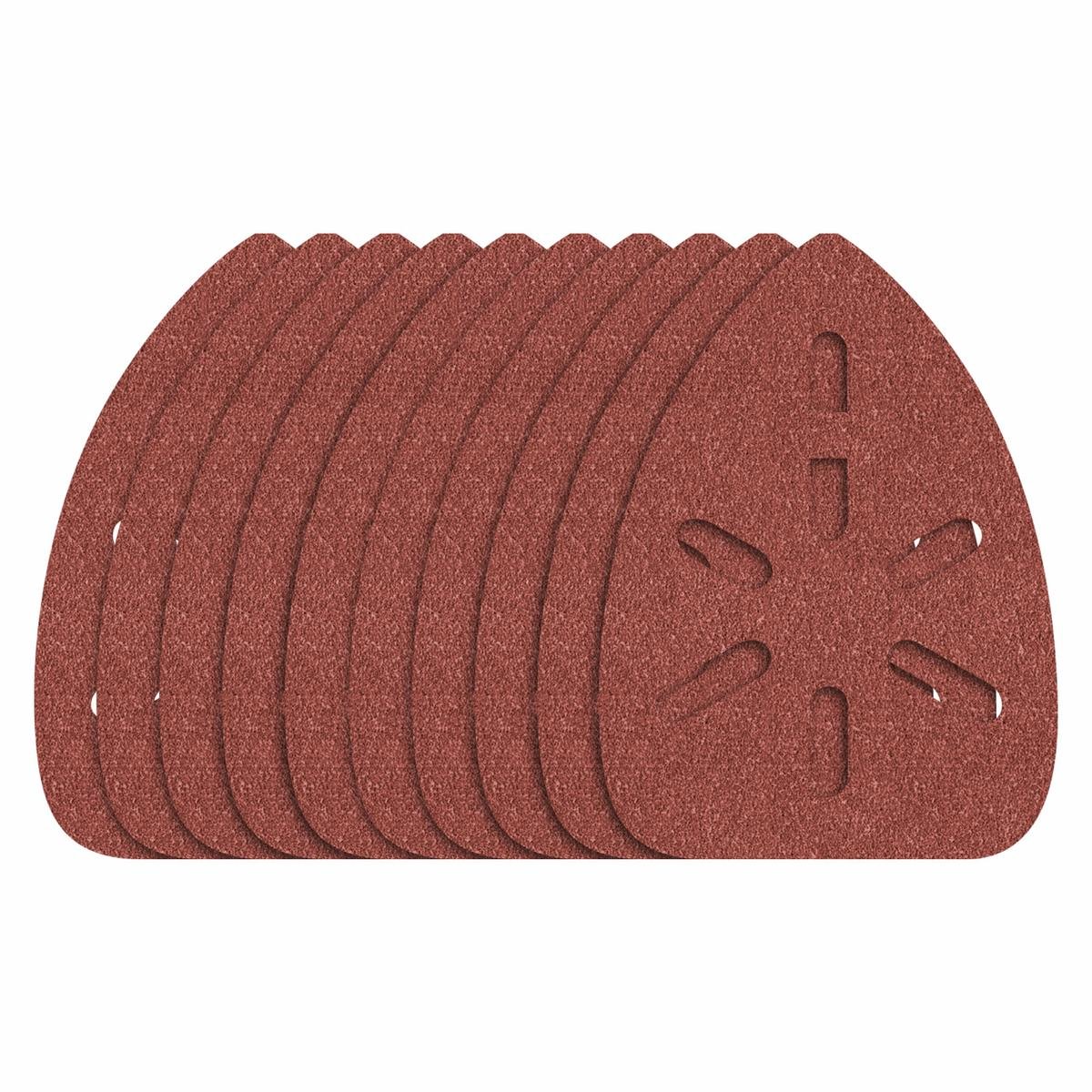 Ozito Detail Sander Sanding Sheets - 140 x 140 x 80mm - Paper - Coarse 60 Grit - 10 Pack