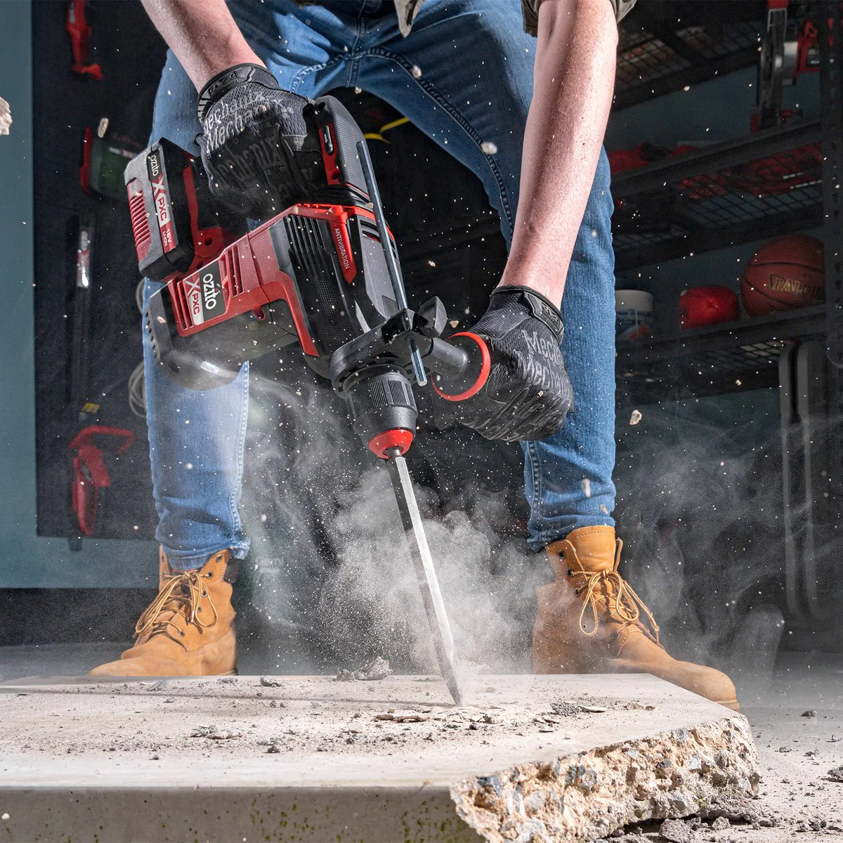 Ozito PXC 18V Brushless Hammer Drill - 2.6J Impact Power - SDS+ Chuck - Image 3