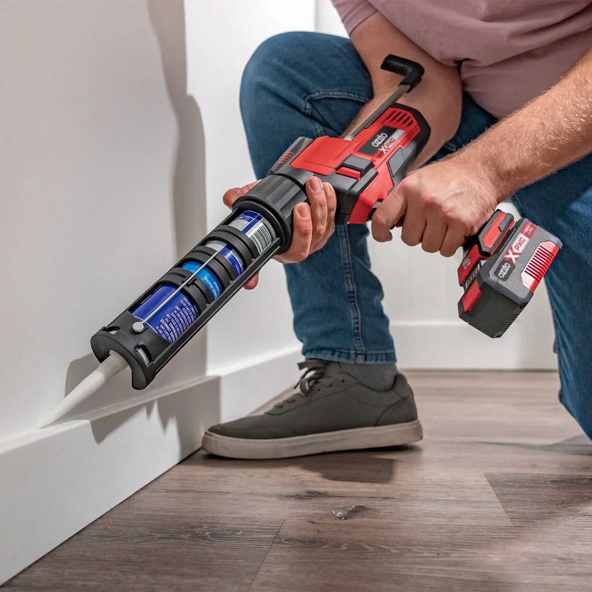 Ozito PXC 18V Caulking Gun - 310ml - Adjustable Speed - Anti-Drip - Image 5