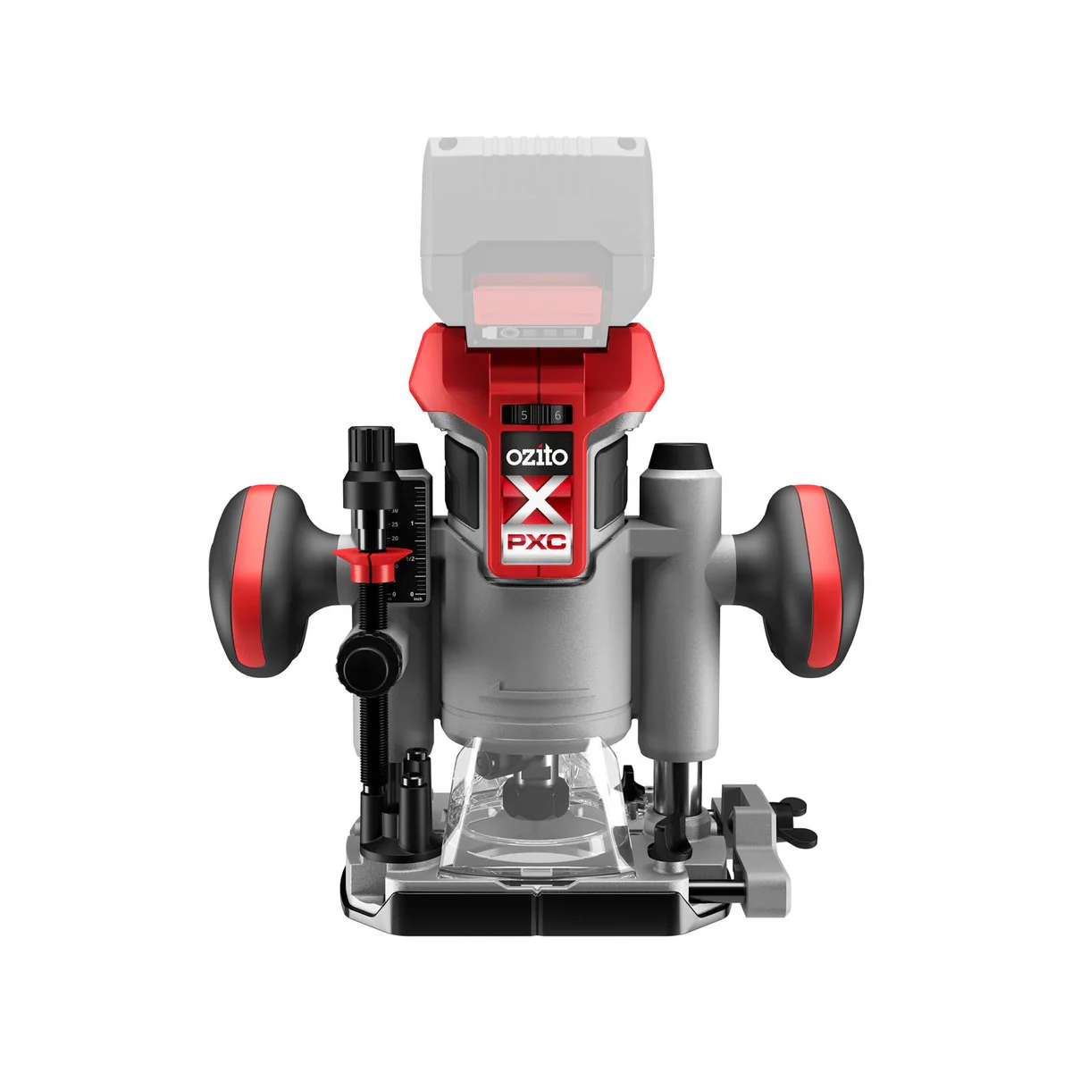 Ozito PXC 18V Cordless Brushless Plunge Router PXBPRS 018 - 250mm x 250mm x 160mm - Precision Control - Image 2