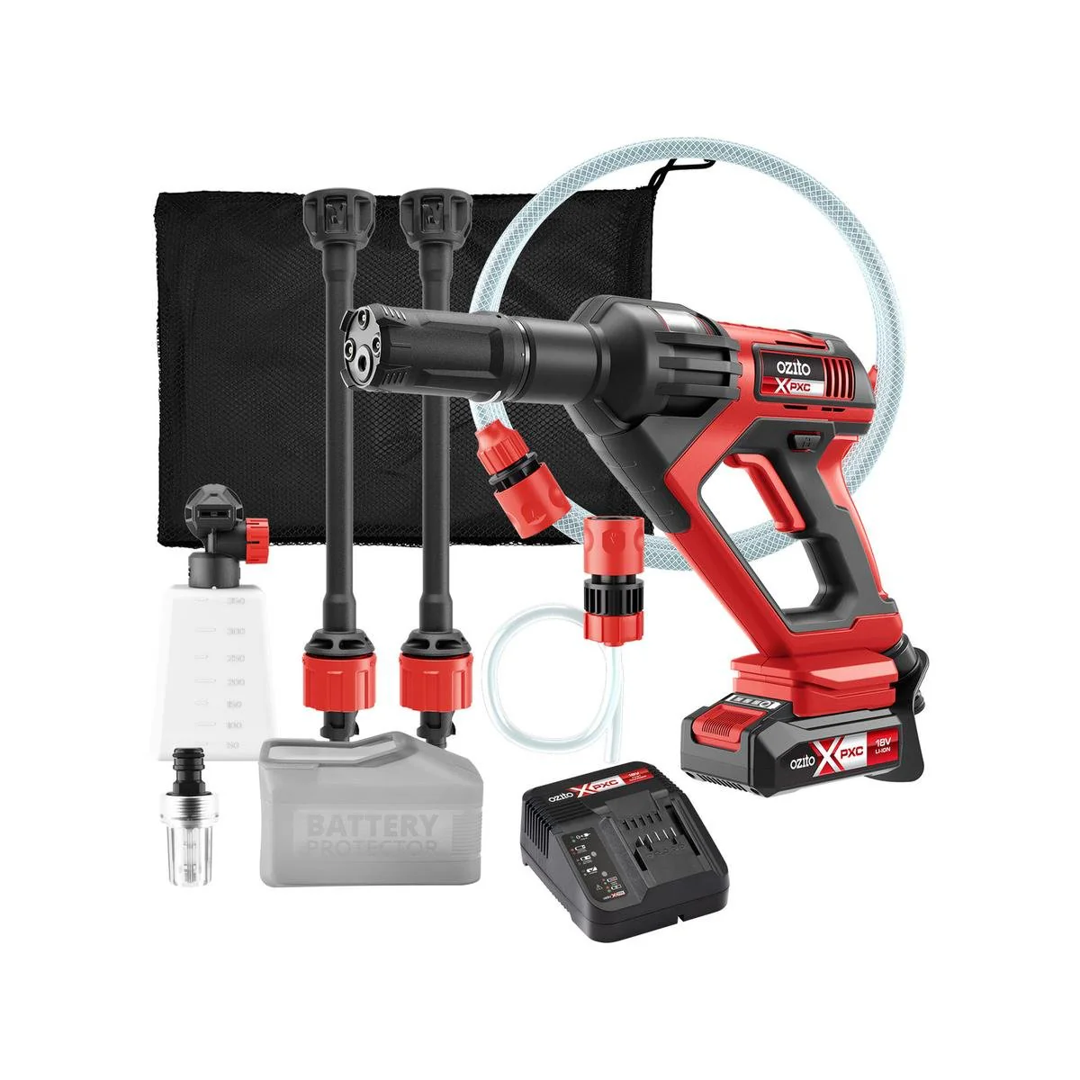 Ozito PXC 18V Cordless Pressure Washer Kit 2.5Ah 348psi - Portable Cleaning