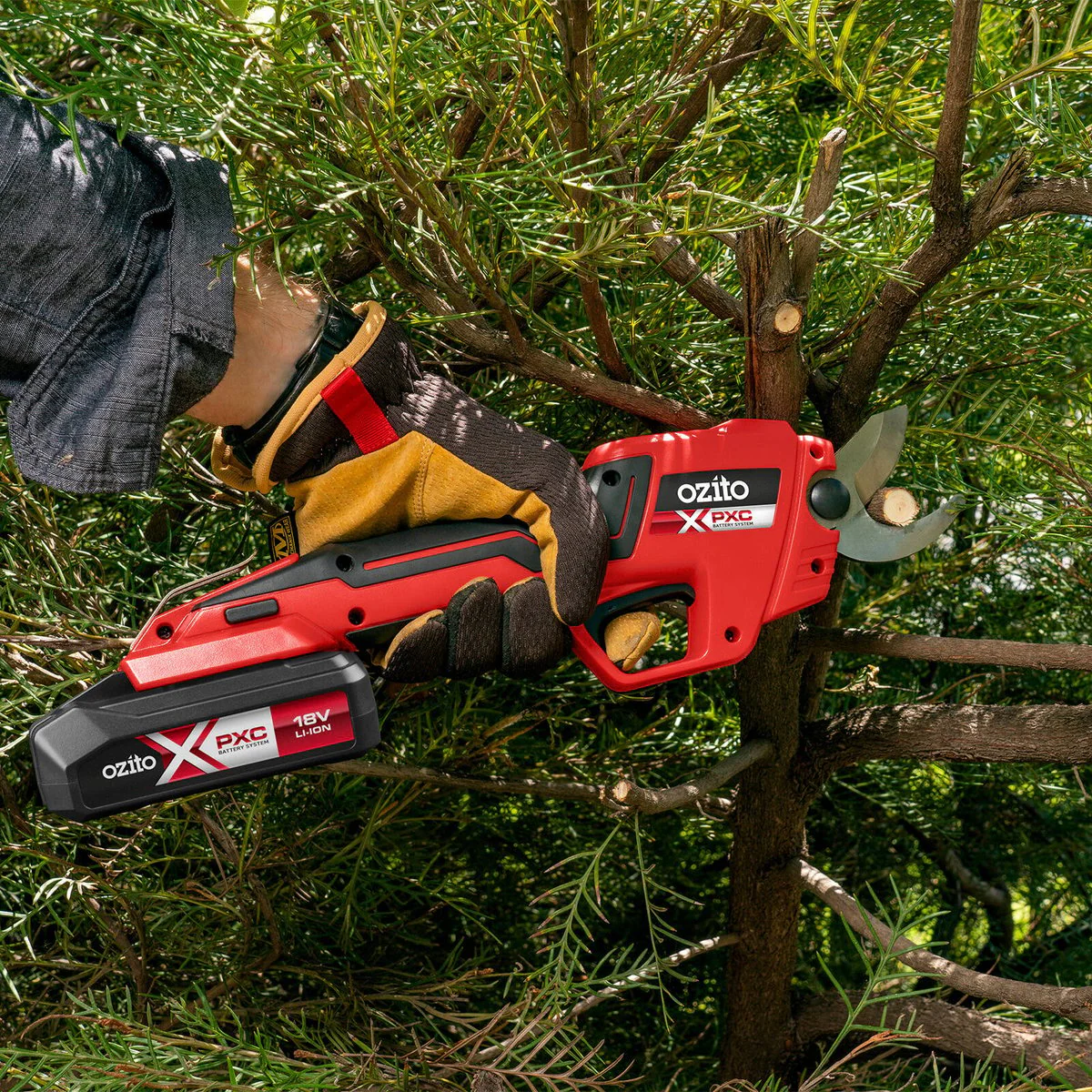 Ozito PXC 18V Cordless Pruning Secateurs - 2.5Ah Kit - 25mm Cutting Capacity - Image 3
