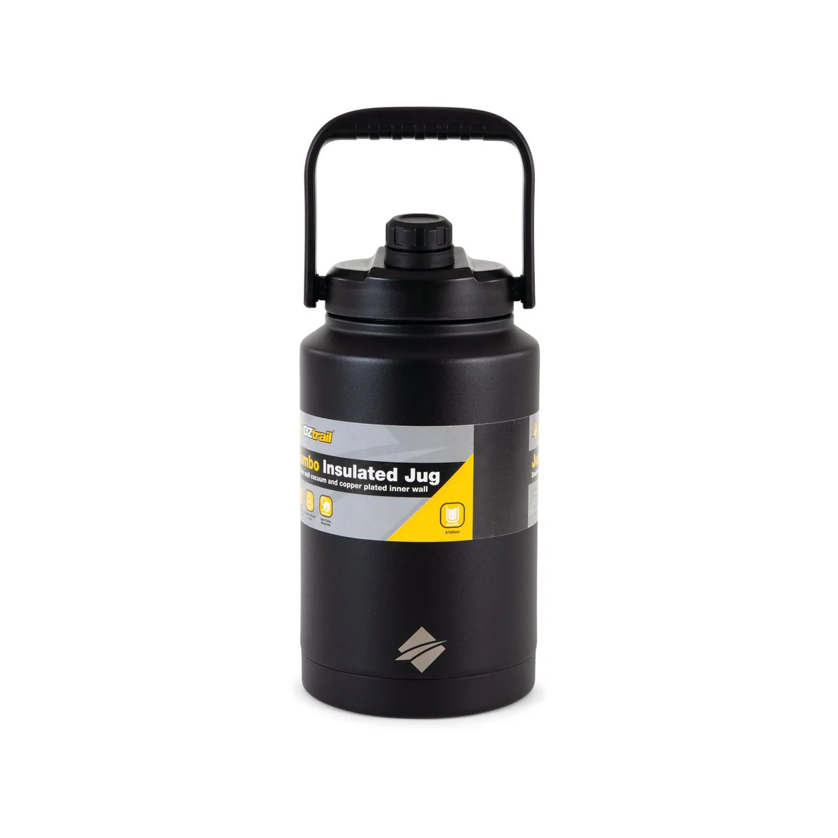 Oztrail 3.7L Insulated Jug Drink Flask - Matte Charcoal - 18/8 Stainless Steel - Image 3