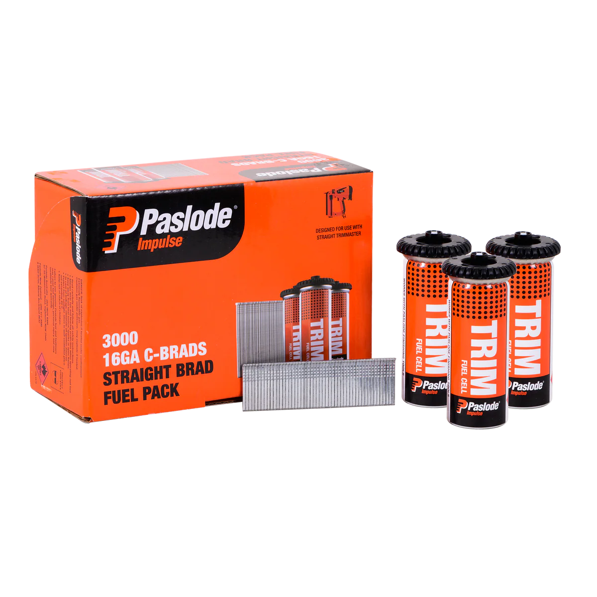 Paslode 65mm c65 Impulse Brad - 3000 Pack - Zinc Plated - Durable