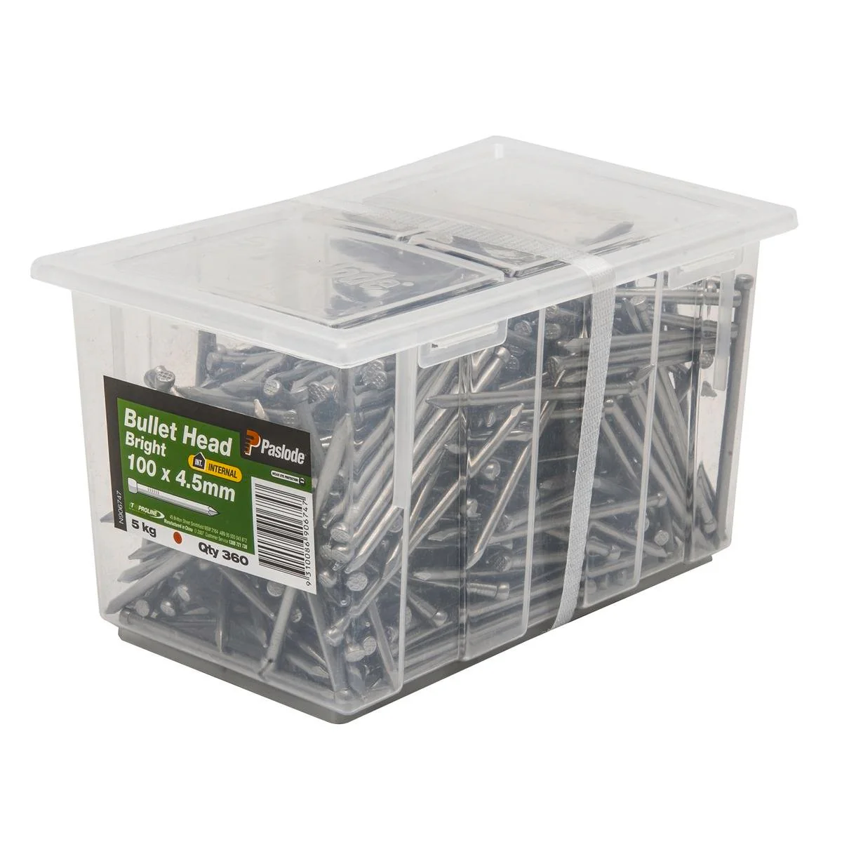 Paslode Bright Bullet Head Nails 100mm 4.5mm 5kg Heavy Duty
