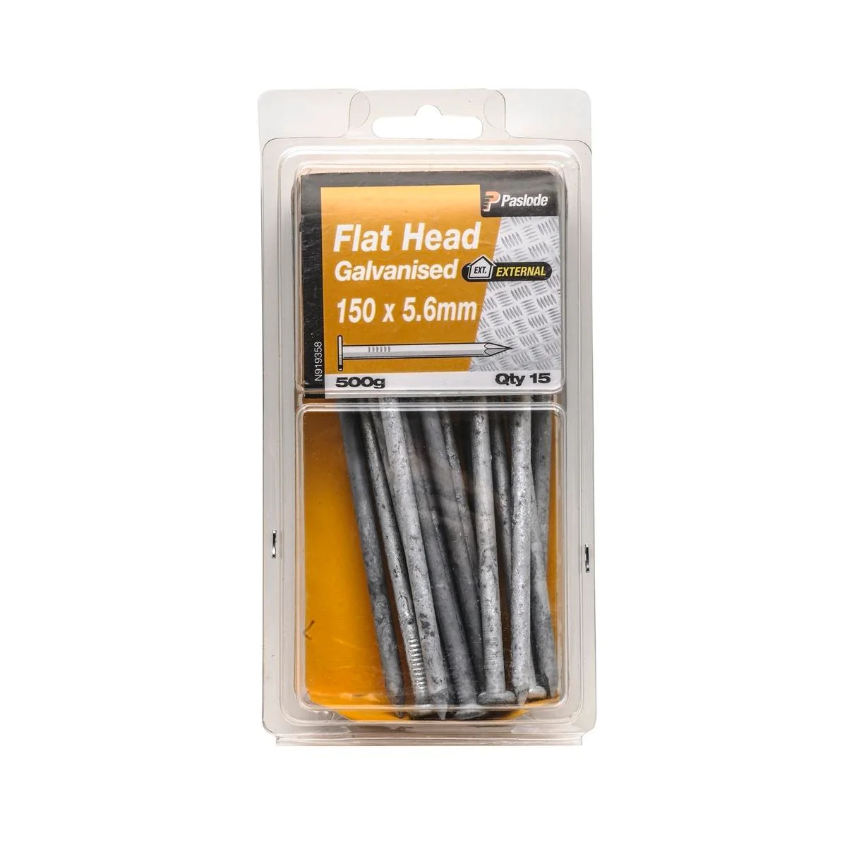 Paslode Flat Head Nails 150 x 5.6mm Galvanised 15 Pack Durable
