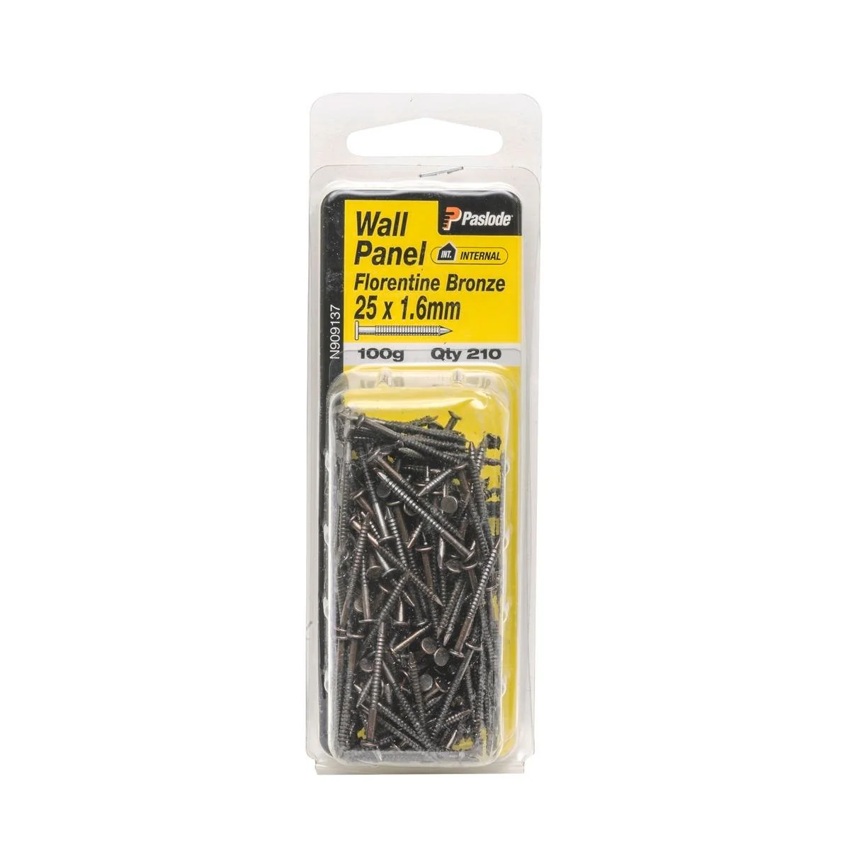 Paslode Wallpanel Nails 25 x 1.6mm Florentine Bronze 210 Pack